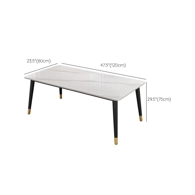 Slate and Metal Table Modern Minimalist Home Rectangular Dining Table