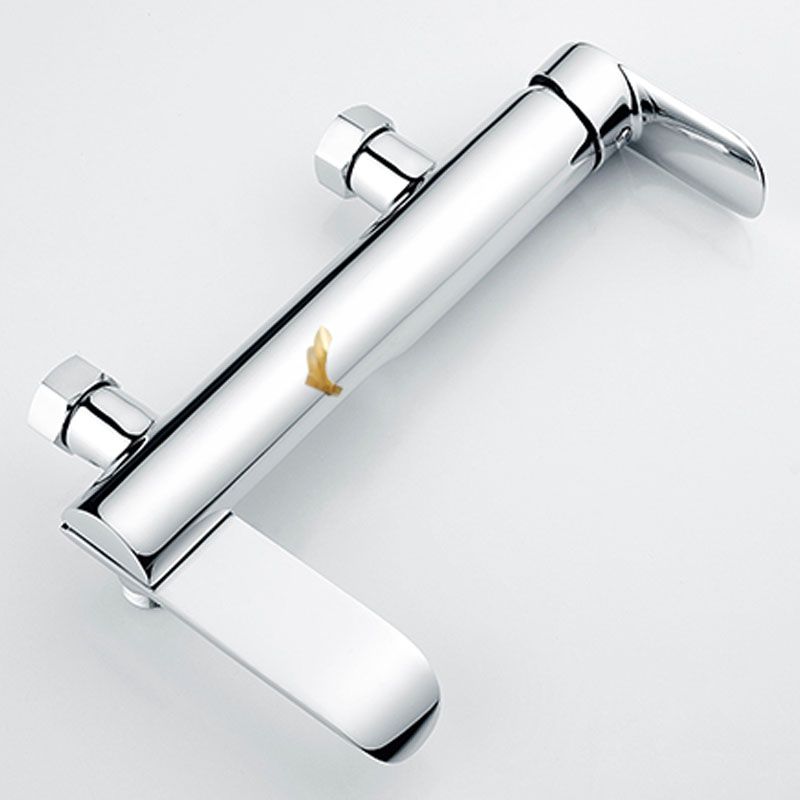 Modern Bathtub Faucet Brass Handheld Shower Head Single Rod Handle Bathtub Faucet