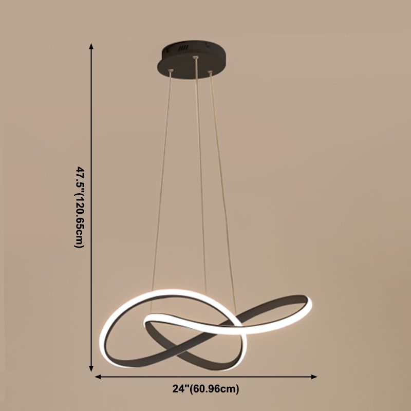 Moderner einfacher charakteristischer Stil LED Hängende Kronleuchterlicht für Esszimmerbars