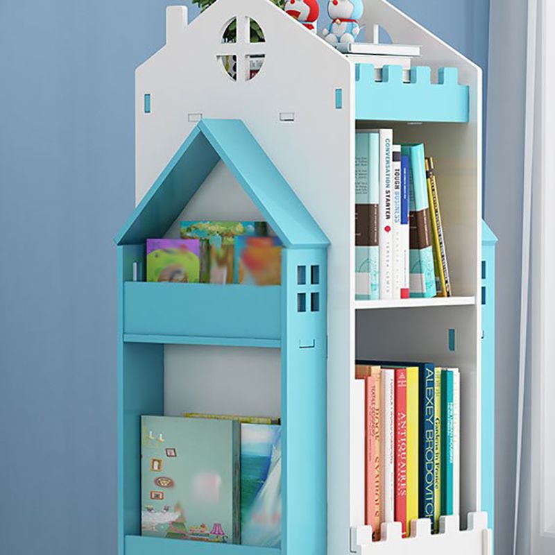 Scandinavian Style Open Back Bookshelf Standard Engineered Wood Bookcase