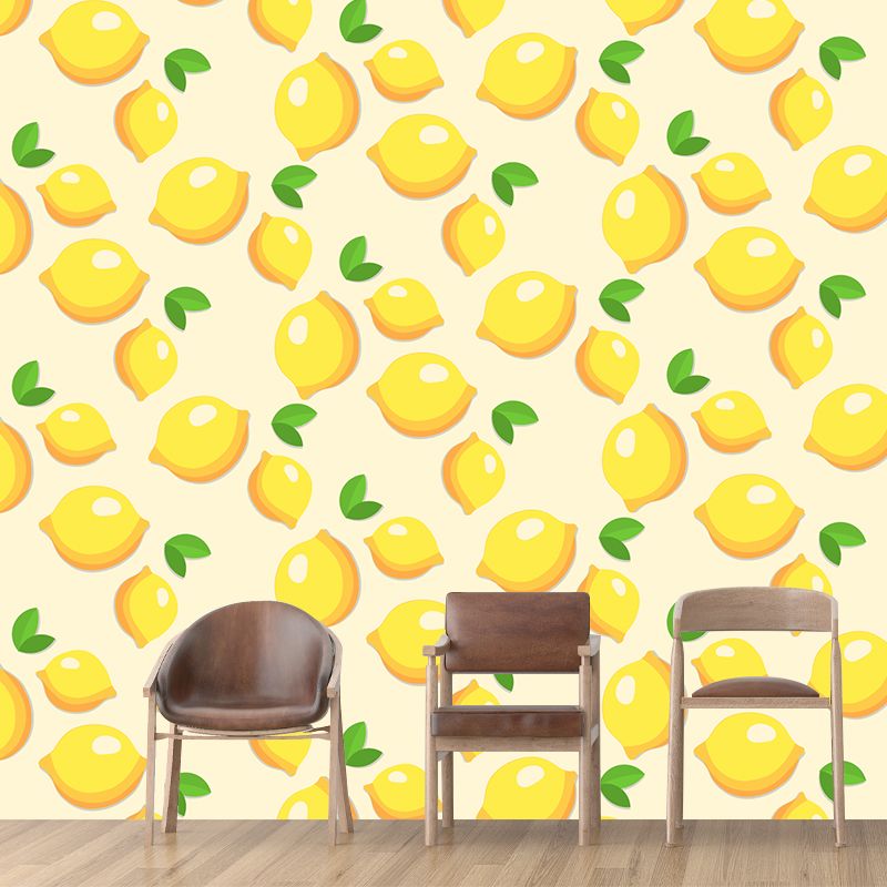 Fruit Illustration Mural Wallpaper Environment Friendly Living Room Wall Mural