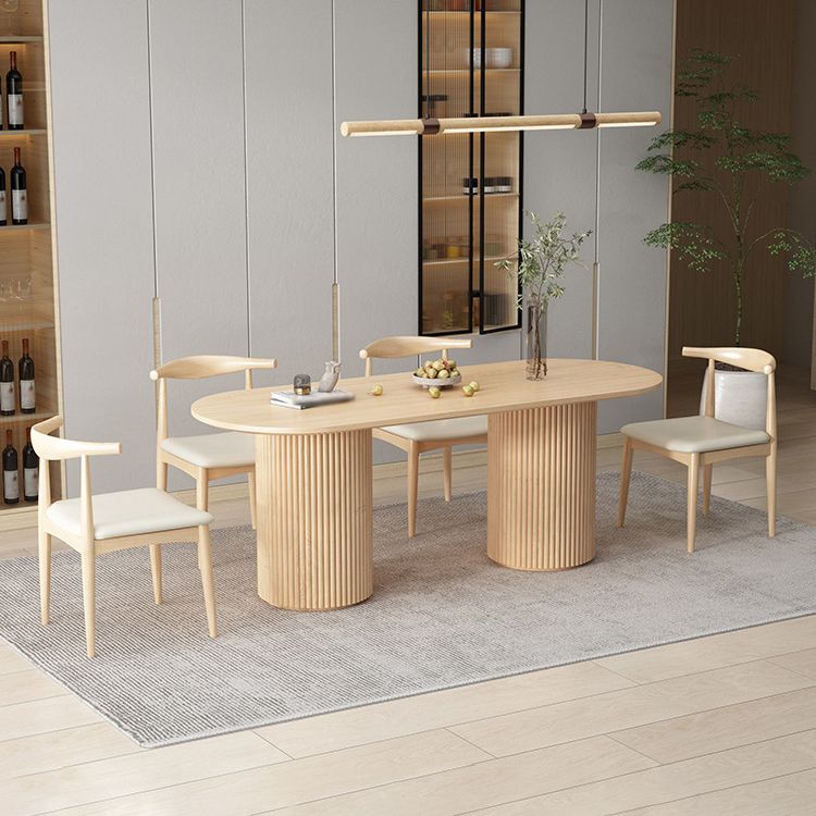 Contemporary Solid Wood Dining Table Set 1/5/7 Pieces Home Dining Room Set
