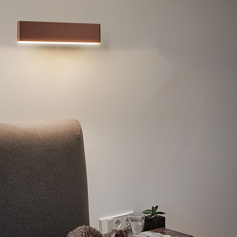 Modern Simple Wall Light Rectangle Shape Wall Lamp with Acrylic Shade for Bedroom