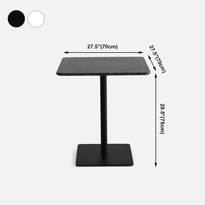 Vierkante voetstuk eettafel Stenen eettafel in industriële stijl voor thuis
