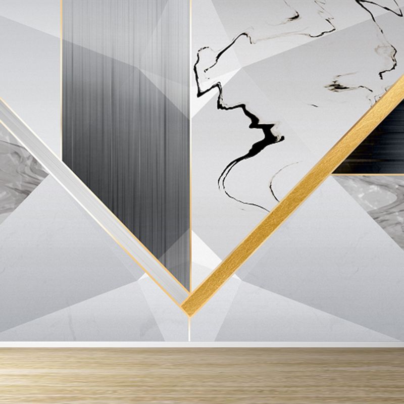 Non-Woven Decorative Wall Mural Modern Geometric Pattern Wall Covering for Guest Room
