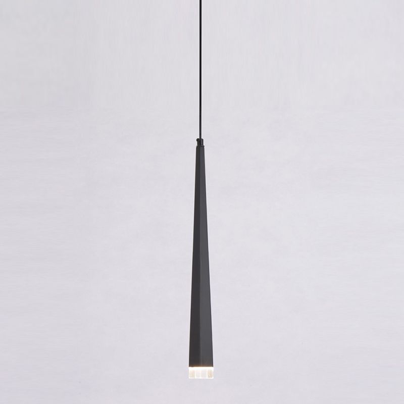 Geometry Shape Metal Hanging Lights Modern Style Hanging Light Fixtures in Black