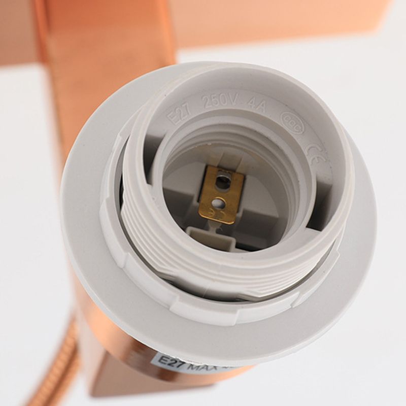 Rectangle Fabric Shade Wall Sconce in Pink Iron Wall Lighting Fixture