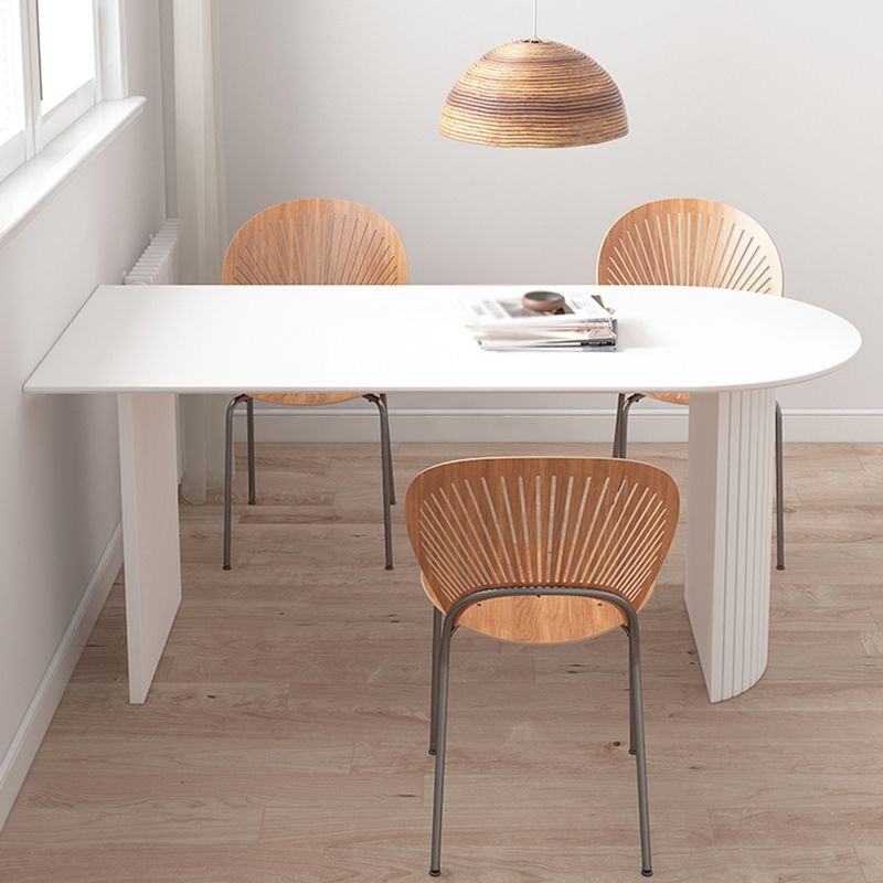 Mesa de comedor contemporánea de madera maciza mesa de mármol de mesa de comedor para comedor y cocina