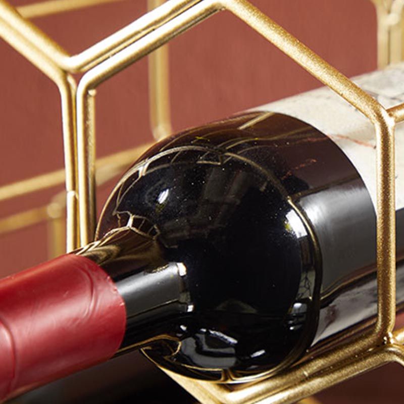 Luxury Round Wine Bottle Holder Tabletop Metal Bottle Holder