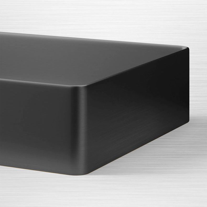 Contemporary Trough Bathroom Sink Solid Color Metal Trough Sink