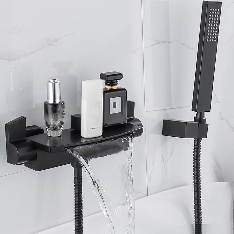 Two Handle Bathroom Faucet Wall Mounted Fixed Tub Faucet Trim