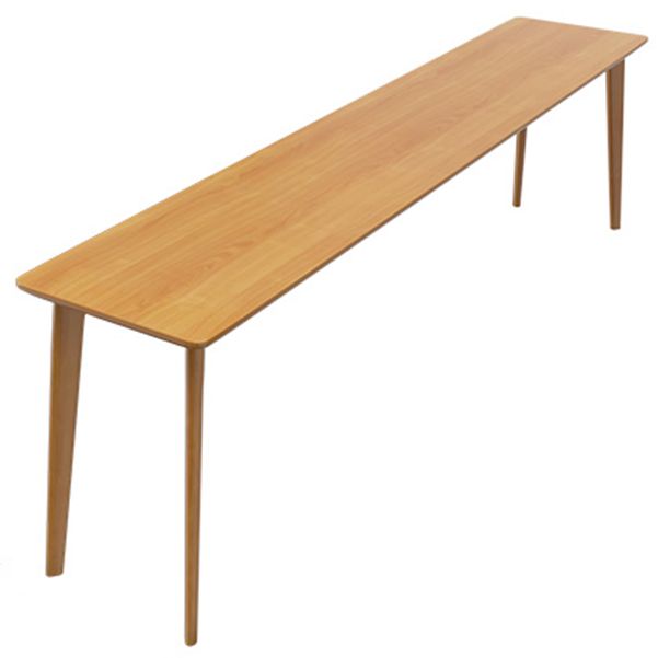 Modern Style Office Desk Curved Solid Wood  Parsons Desk for Home