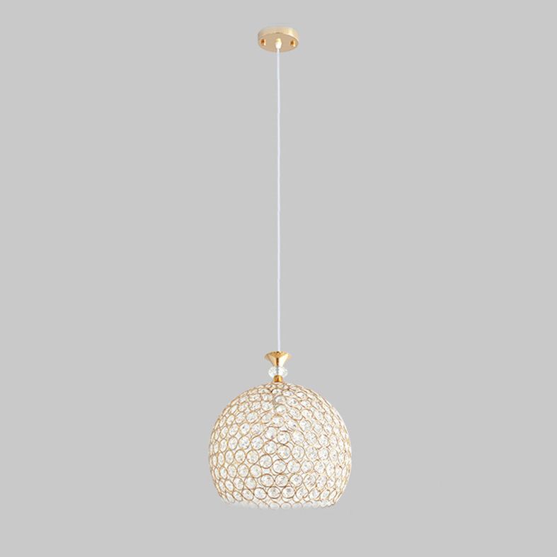 Gold Kugel Hanging Light Kit Minimalist Style Crystal Hängnisbeleuchtung