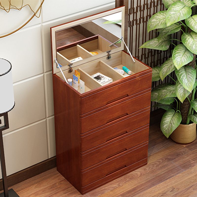 Modern Rectangle Cabinet Grooves Wood Side Cabinet with Drawer