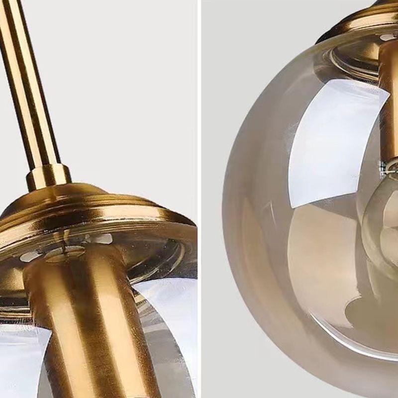 Industrial Style Ball Shape Wall Sconce Glass 1 Light Sconces for Bedroom