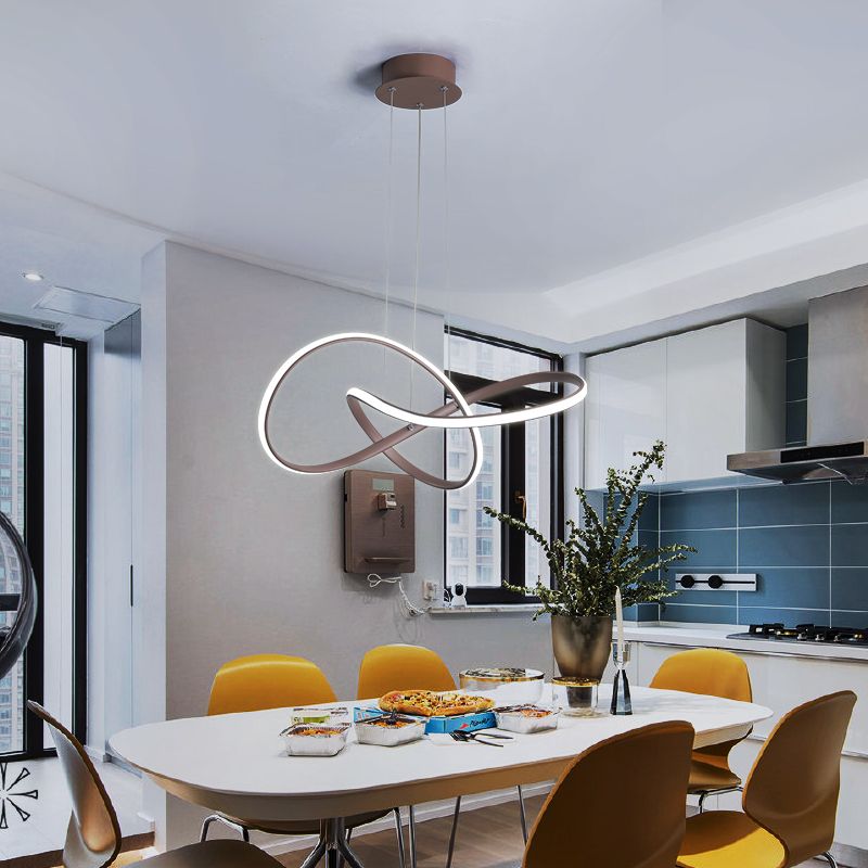 Hedendaags aluminium hanger licht lineair plafondlicht voor eetkamer