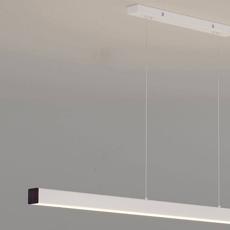 Modern Simple Style Island Lamp Long Strip LED Hanging Light for Dining Room