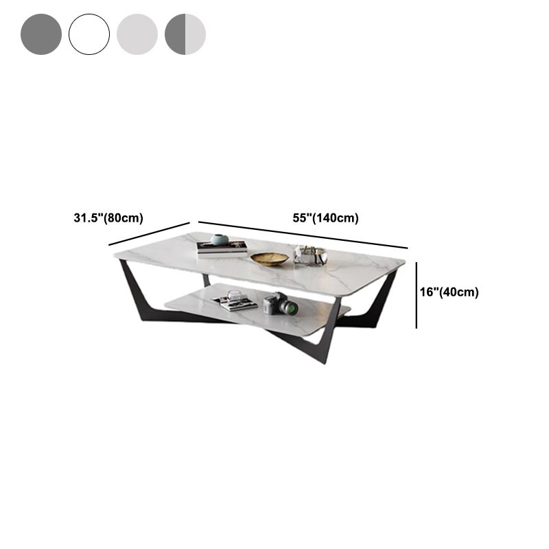Slate Rectangular Coffee Table Minimalist Modern Coffee Table