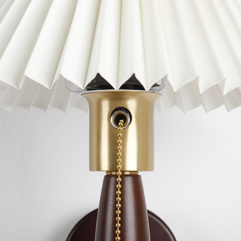 1 Light Flared Wall Mounted Light Fixture Modern Style Wood Wall Lighting Ideas Lights