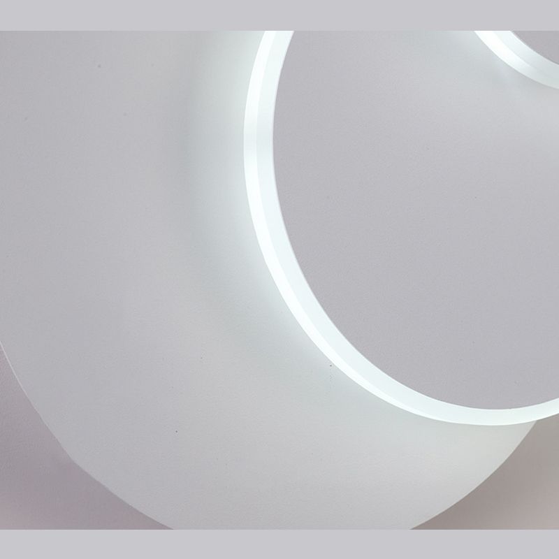 Lámpara de pared LED de estilo nórdico redondo de 3 capas 350 ° Luz de aplicador creativo de diseño creativo rotativo en blanco