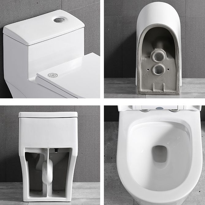 Traditional 1-Piece Toilet Bowl White Urine Toilet with Slow Close Seat for Bathroom