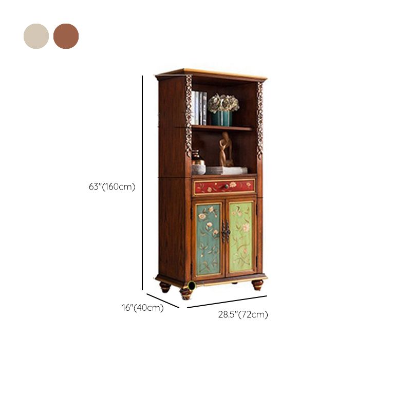 Rectangle Standard Storage Cabinet Solid Wood Cabinet with Drawer