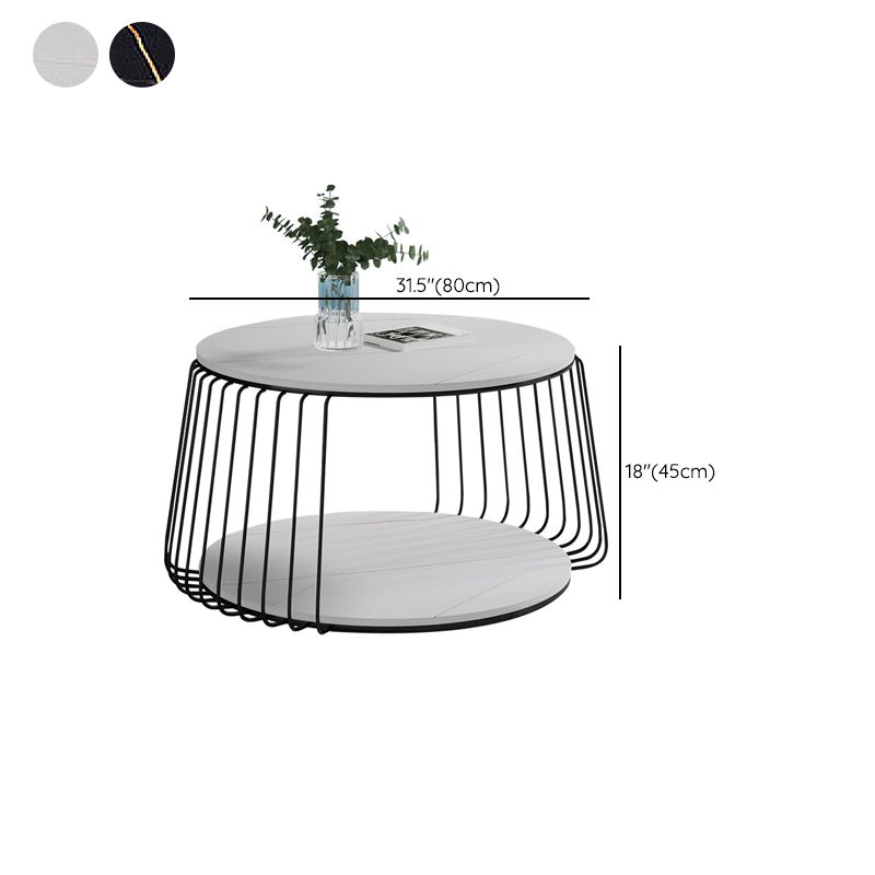 Luxurious Slate Coffee Table 1 Single Cocktail Table with Storage