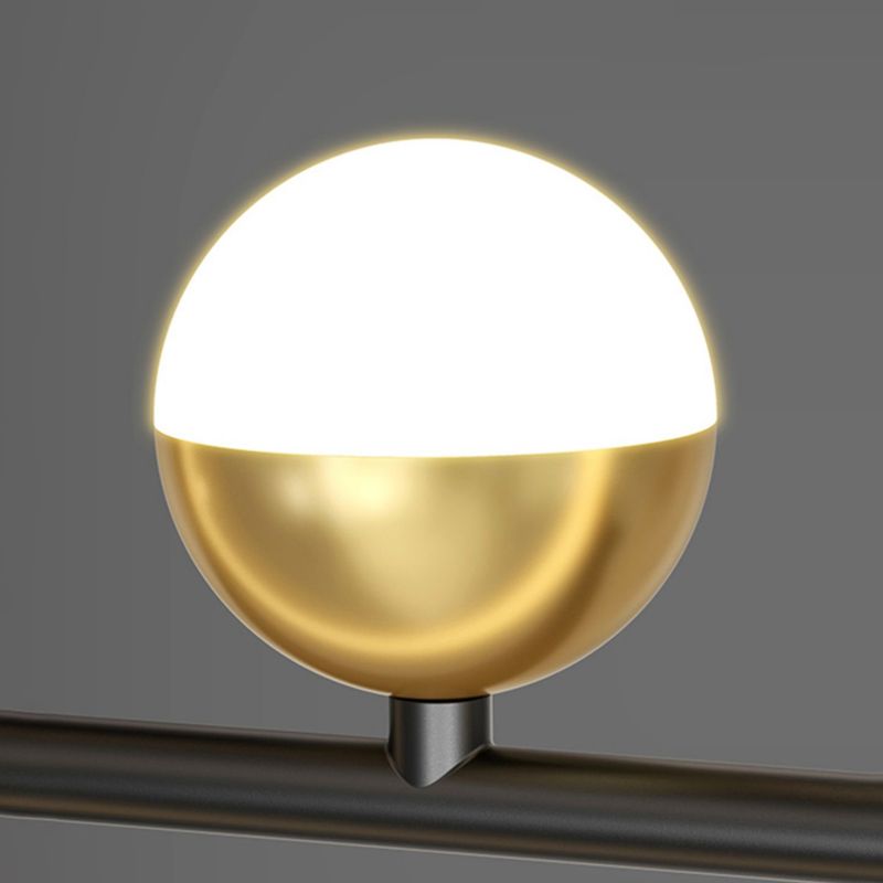 Geometric Island Lights Contemporary Metal Island Chandelier Lamp in Black