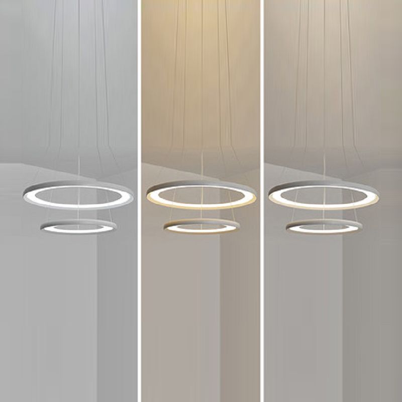 Round Hanging Light Kit Modern Style Metal Multi Lights Hanging Ceiling Lights