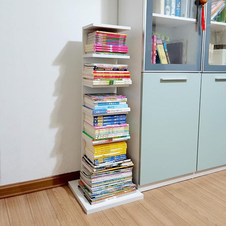 13.78"W Bookshelf Invisible Contemporary Style Bookcase for Office and Home