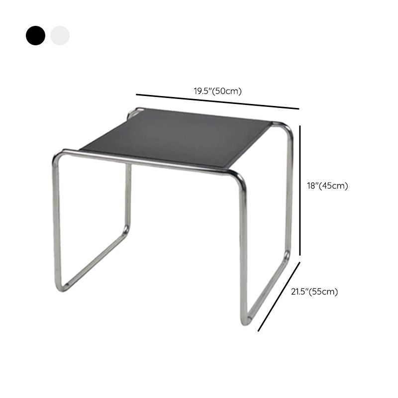 Contemporary Rectangle Solid Wood Coffee Table with Steel Sled Base