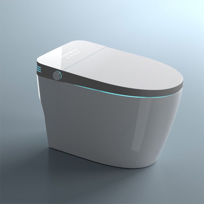 Contemporary Floor Standing Bidet Elongated White Foot Sensor Ceramic