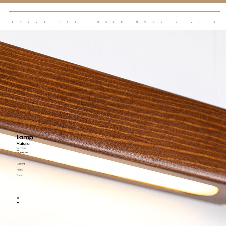 Iluminación de montaje de pared LED minimalista iluminación lineal montada en la pared con sombra de madera