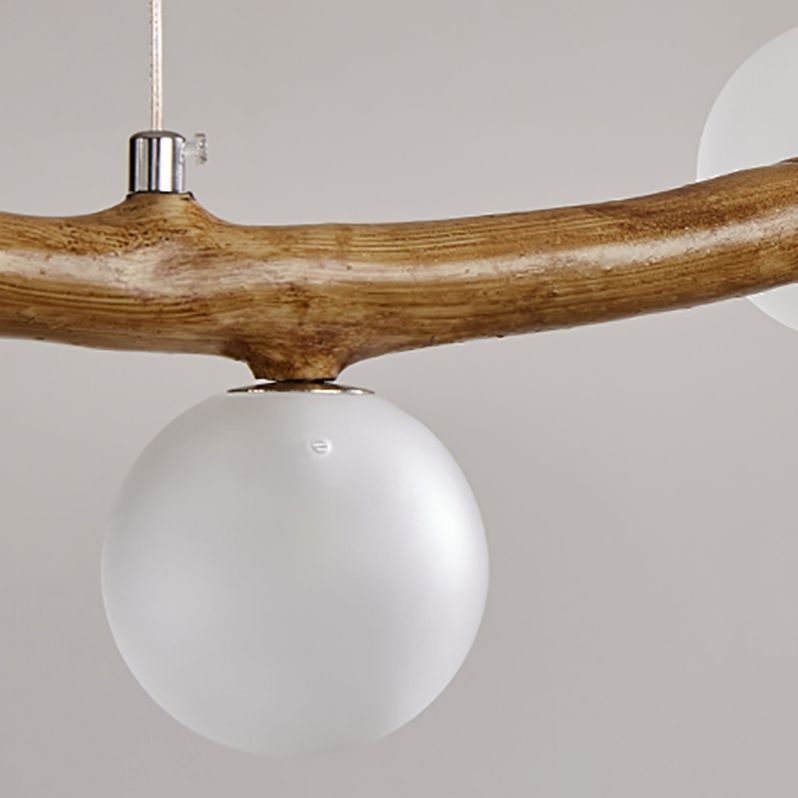 Simple Chandelier Glass Six Head Pendant Lighting Fixtures for Dining-table