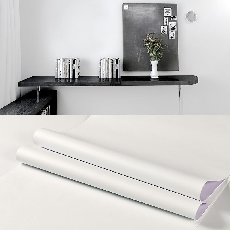 Plain Pattern Wallpaper Roll Simple Self-Adhesive Living Room Wall Covering, 57.1-sq ft