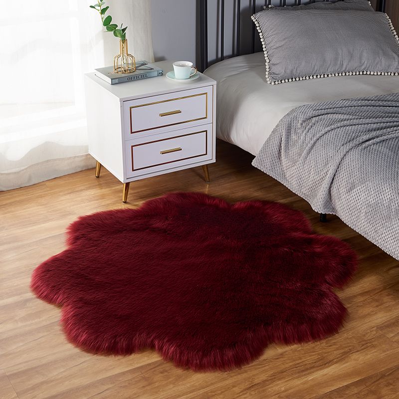 Stilvoller plüsch Teppich Vollfarbener Polyester Teppich Easy Care Teppich für Schlafzimmer