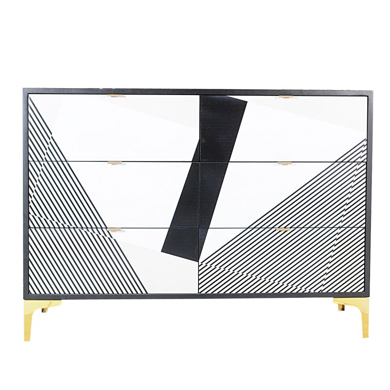 15.6-inch W Solid Wood Storage Chest Classic Glam Dresser with 3/5/6 Drawers