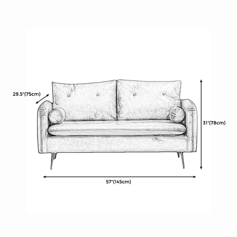 Tufted Square Arm Sofa Mitte des Jahrhunderts modern