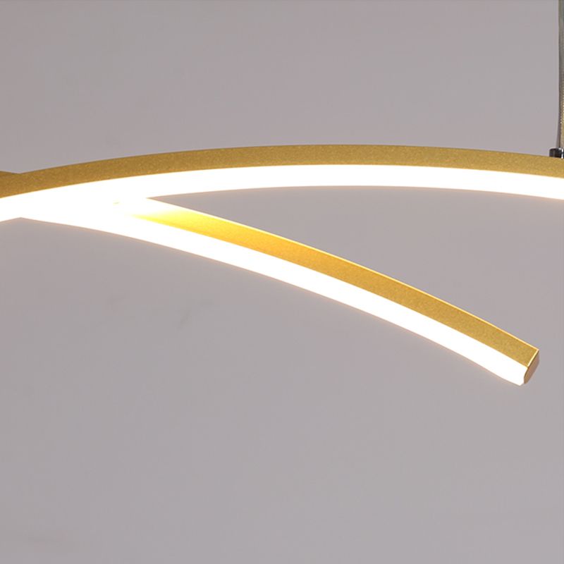 Contemporary Island Light Linear Metal 2 Light Island Lights for Kitchen
