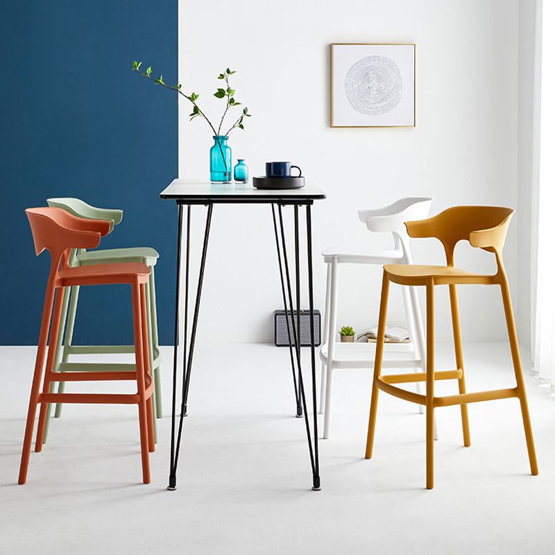 Low Back Indoor Counter Chair Contemporary Acrylic Bar Stools