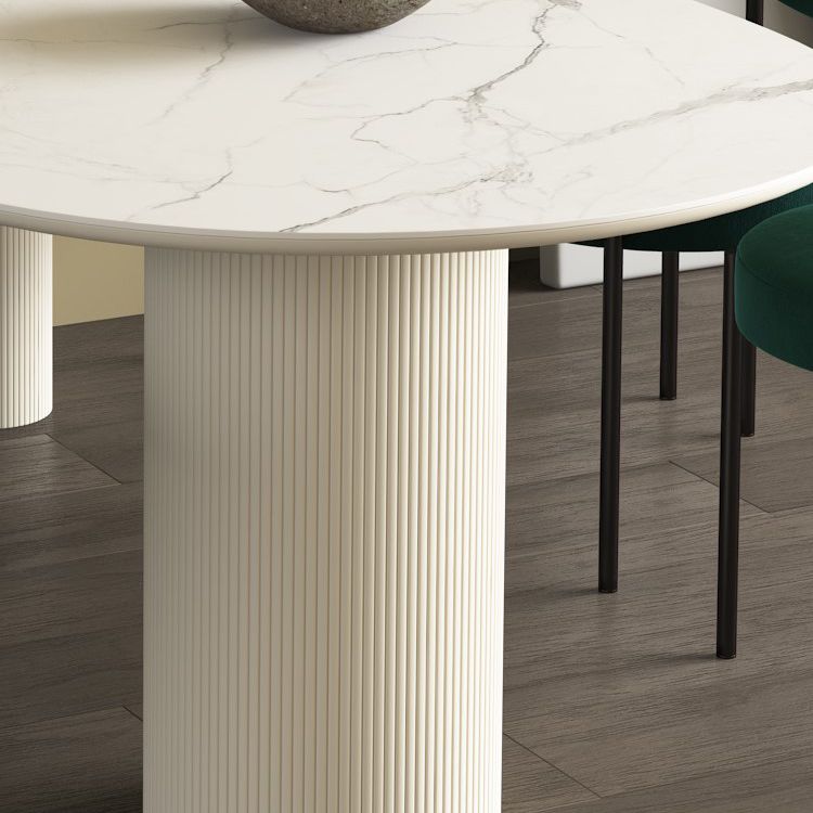 Contemporary 3-foot Dining Table Stone Dining Room Furniture for Home