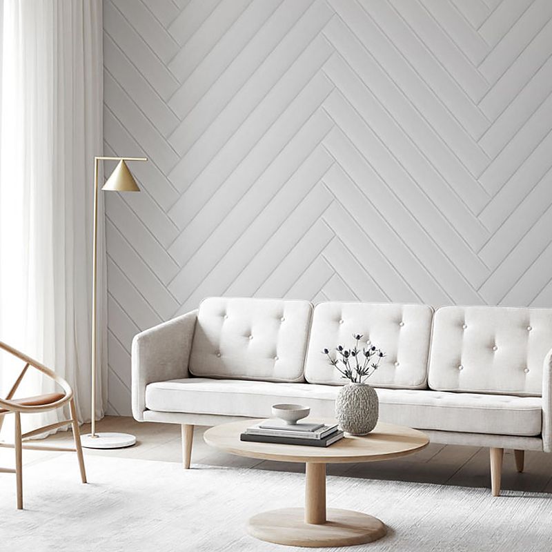 Simple Herringbone Wall Mural Decal for Home Decoration Geometries Wall Art, Custom-Made