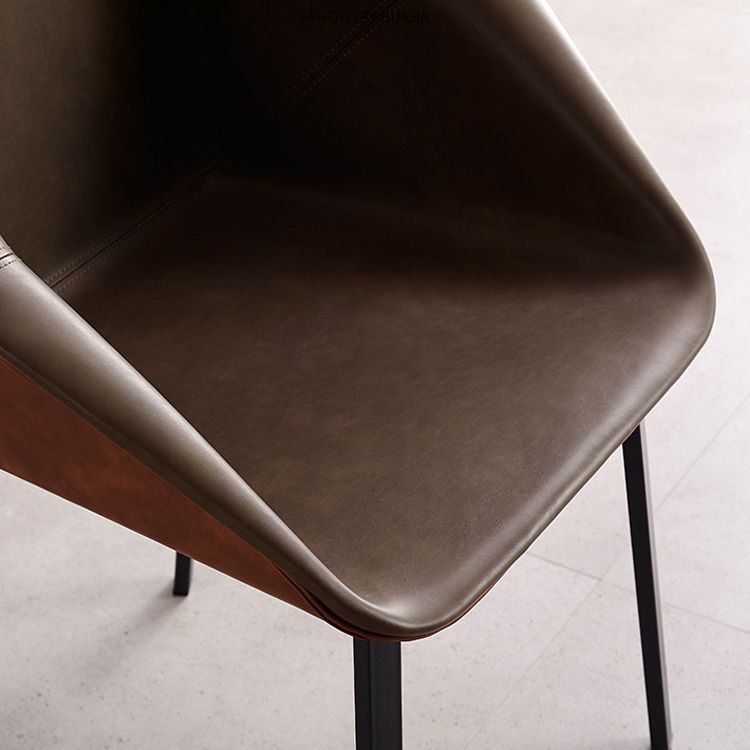 Sillas de estilo moderno sillón de comedor con patas de metal para cocina