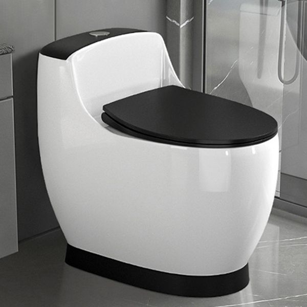 Modern Floor Mount Toilet Bowl Siphon Jet Toilet with Seat for Bathroom