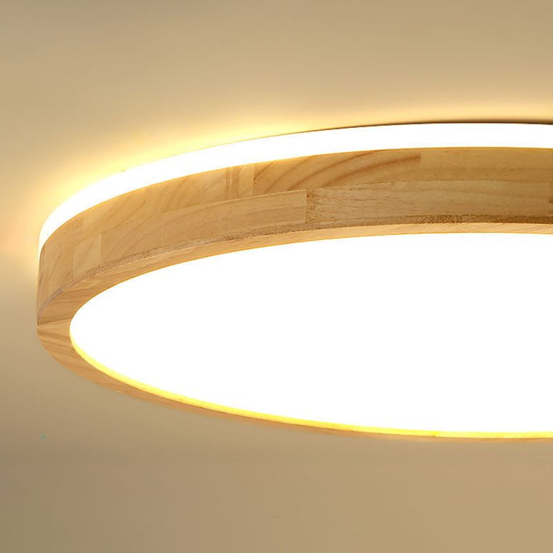 Plafonnier encastré en bois massif, lampe moderne pour bureau et salon