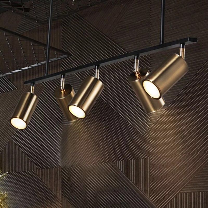 Cilindros Luz de techo colgante Simplicidad Estilo de metal Metal Black Island Light