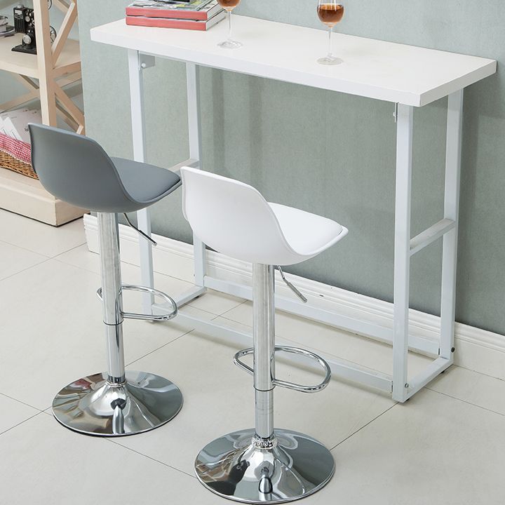 Contemporary Adjustable Height Bar Stool PU Leather Bar Stools for Kitchen