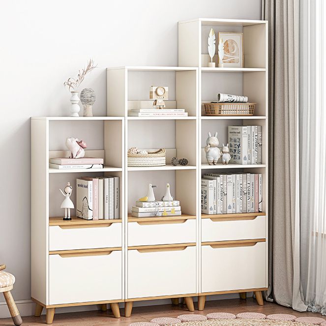 Standard Bookshelf with Drawer Modern Shelf Bookcase for Office