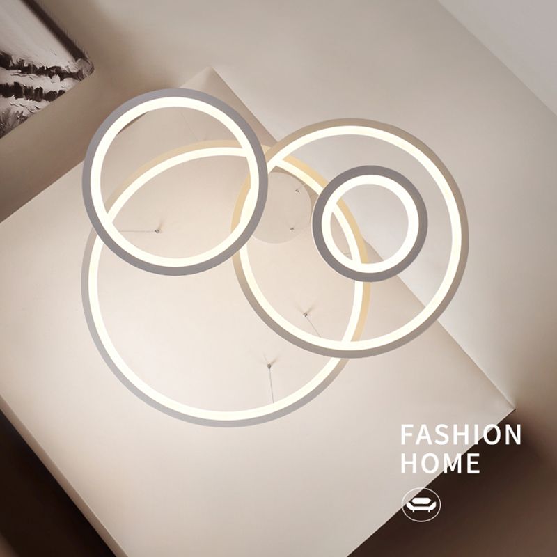 Moderne kroonluchters voor eetkamer meerdere ringen Opgebroken verlichtingsarmaturen
