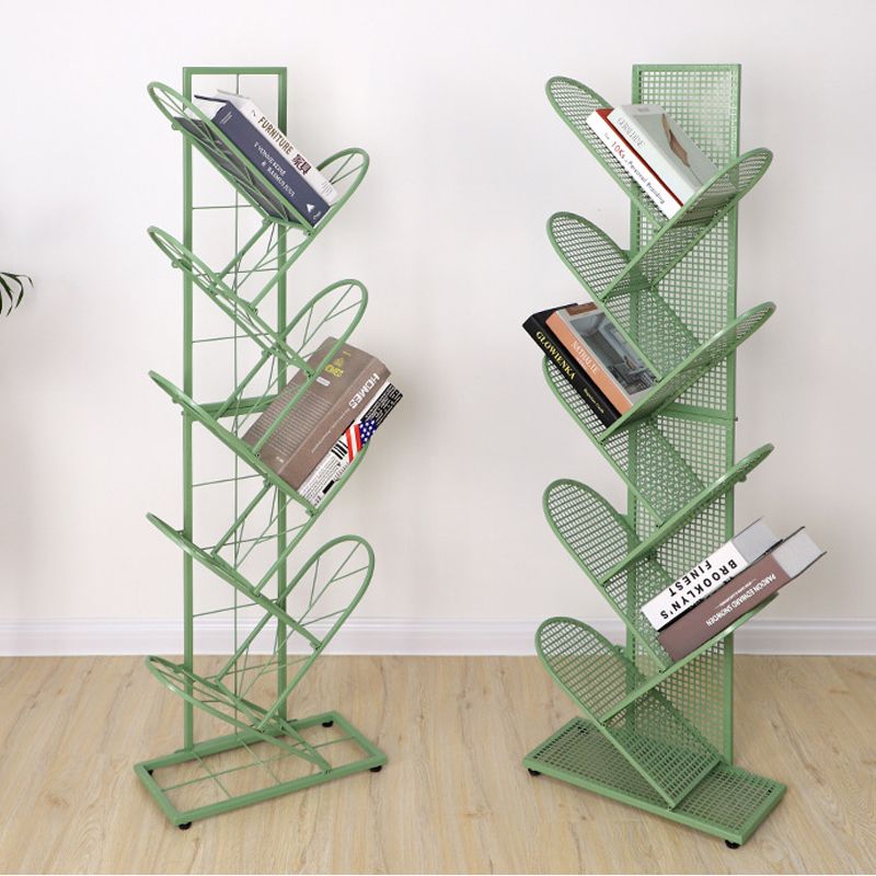 Industrial Geometric Bookcase Metal Book Shelf for Home Office